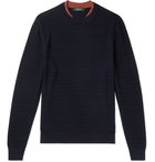 Ermenegildo Zegna - Slim-Fit Textured-Wool Sweater - Blue