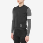 Rapha Men's Long Sleeve Pro Team Training Jersey in Black/Carbon Grey/White