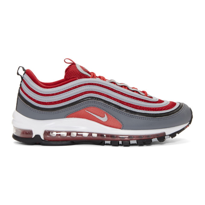 Photo: Nike Red and Grey Air Max 97 Sneakers