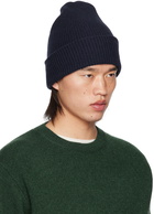 The Elder Statesman Navy Parker Beanie