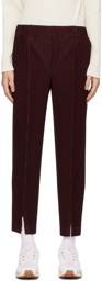 HOMME PLISSÉ ISSEY MIYAKE Burgundy MC November Trousers