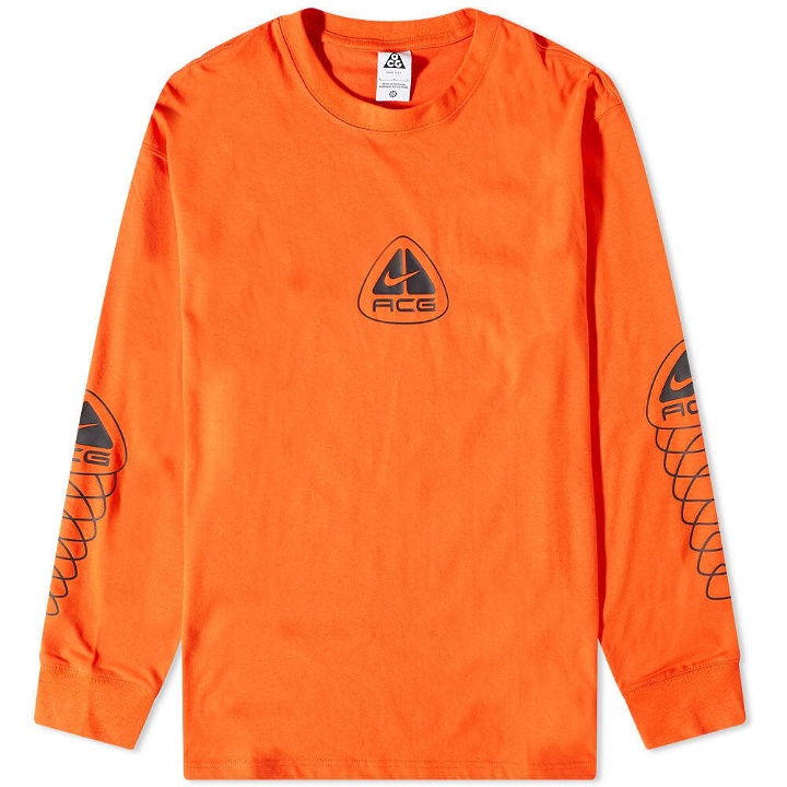 Photo: Nike Men's ACG Long Sleeve Lungs T-Shirt in Picante Red