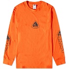 Nike Men's ACG Long Sleeve Lungs T-Shirt in Picante Red