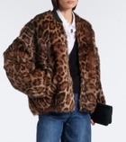 Arma Violet reversible shearling bomber jacket