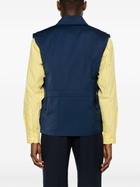 Labrum London Blue Geometric-Print Zip-Up Gilet