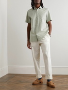 Massimo Alba - Malibu Striped Cotton-Seersucker Shirt - Green