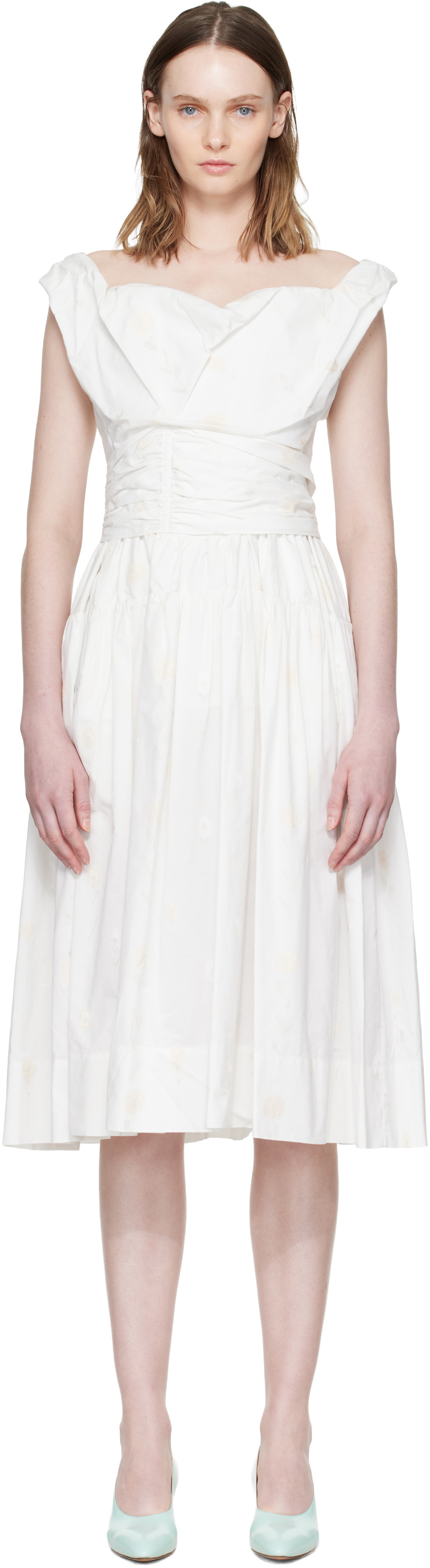 Vivienne Westwood Off-White Sunday Corset Midi Dress