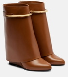 Givenchy Shark 95 leather mid-calf boots