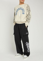 Warren Lotas Distressed Applique Logo Cotton-blend Sweatshirt Off White