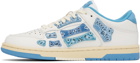 AMIRI White & Blue Bandana Skel Sneakers