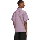 Bottega Veneta Purple Cotton Poplin Short Sleeve Shirt