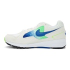 Nike White and Green Skylon II Sneakers