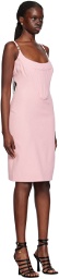 Versace Pink Corset Midi Dress