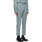 Ann Demeulemeester Blue and Gold Naval Trousers
