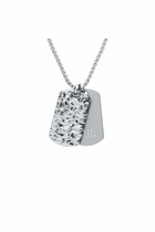 Diesel Stainless Steel Dog Tag Necklace - Necklaces - Unisex - Silver