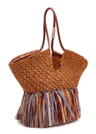 Zimmermann Goldentime Medium Fringed Raffia Tote bag - Multicoloured 1 - One Size