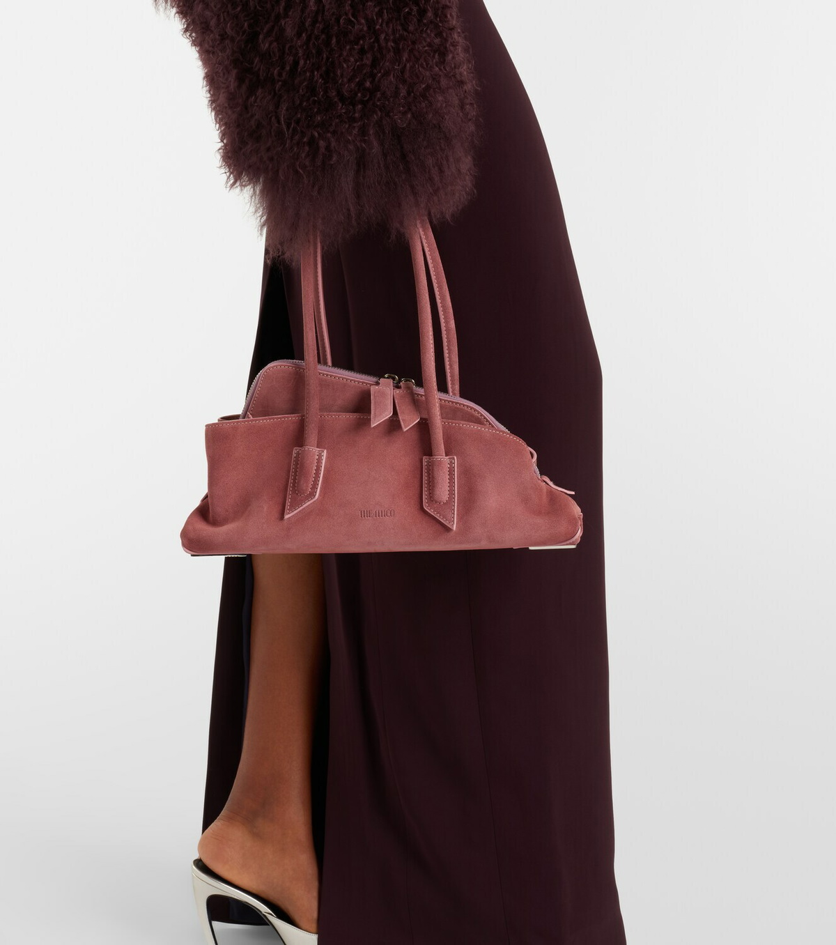 The Attico La Passeggiata Small suede tote bag
