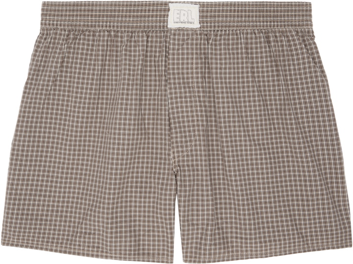 Photo: ERL Brown Mini Plaid Boxers