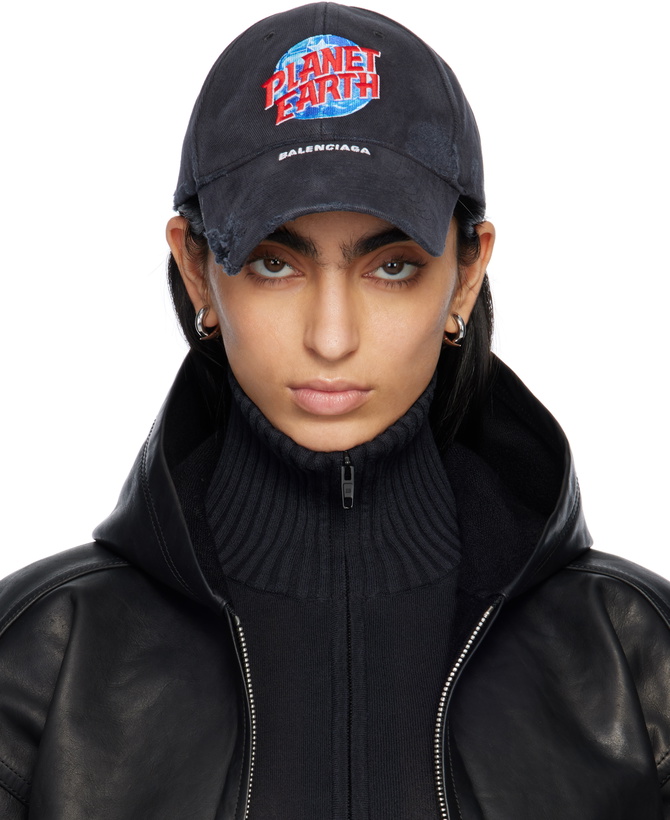 Photo: Balenciaga Black 'Planet Earth' Cap