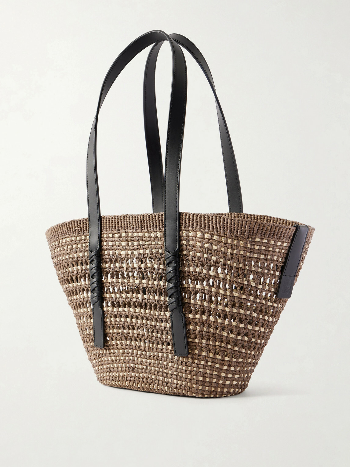 LOEWE - Paula's Ibiza Logo-Embellished Leather-Trimmed Palm de Iraca Leaves Tote Bag