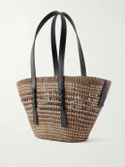 LOEWE - Paula's Ibiza Logo-Embellished Leather-Trimmed Palm de Iraca Leaves Tote Bag