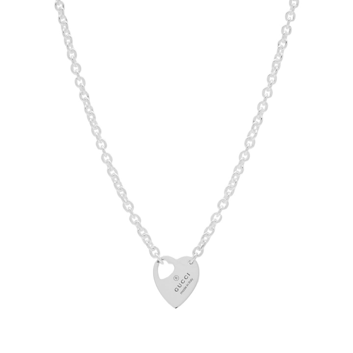 Photo: Gucci Women's Trademark Heart Necklace in Silver 