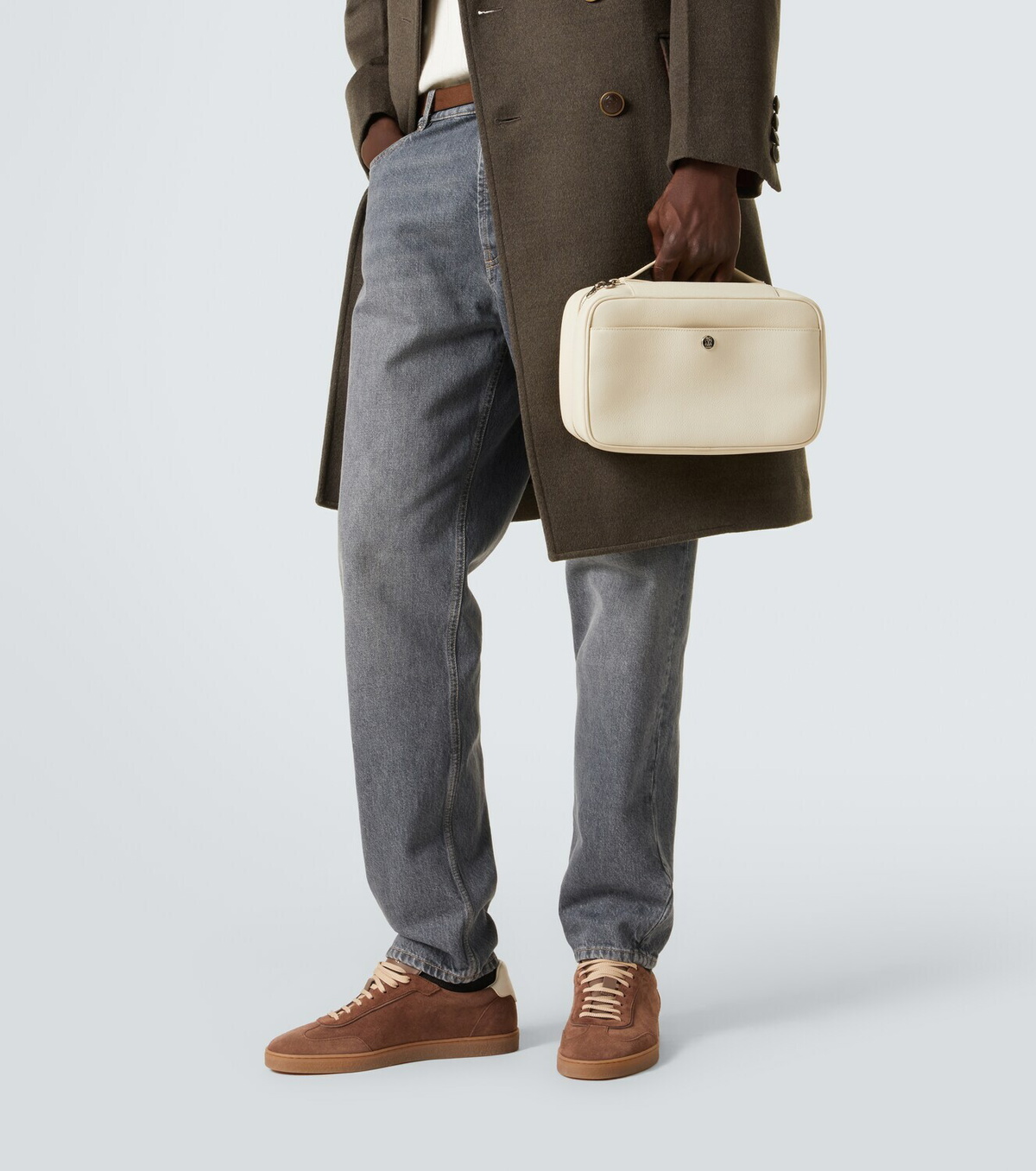 Brunello Cucinelli Leather toiletry bag