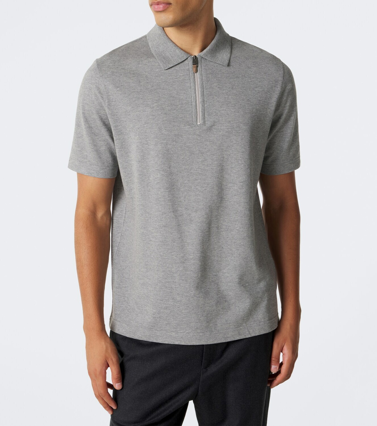 Canali Cotton and cashmere polo sweater