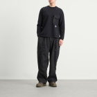 and wander Men's Heavy Cotton Longsleeve Pocket T-Shirt in Black
