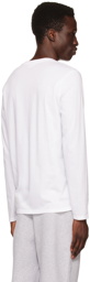 Lacoste White V-Neck Long Sleeve T-Shirt