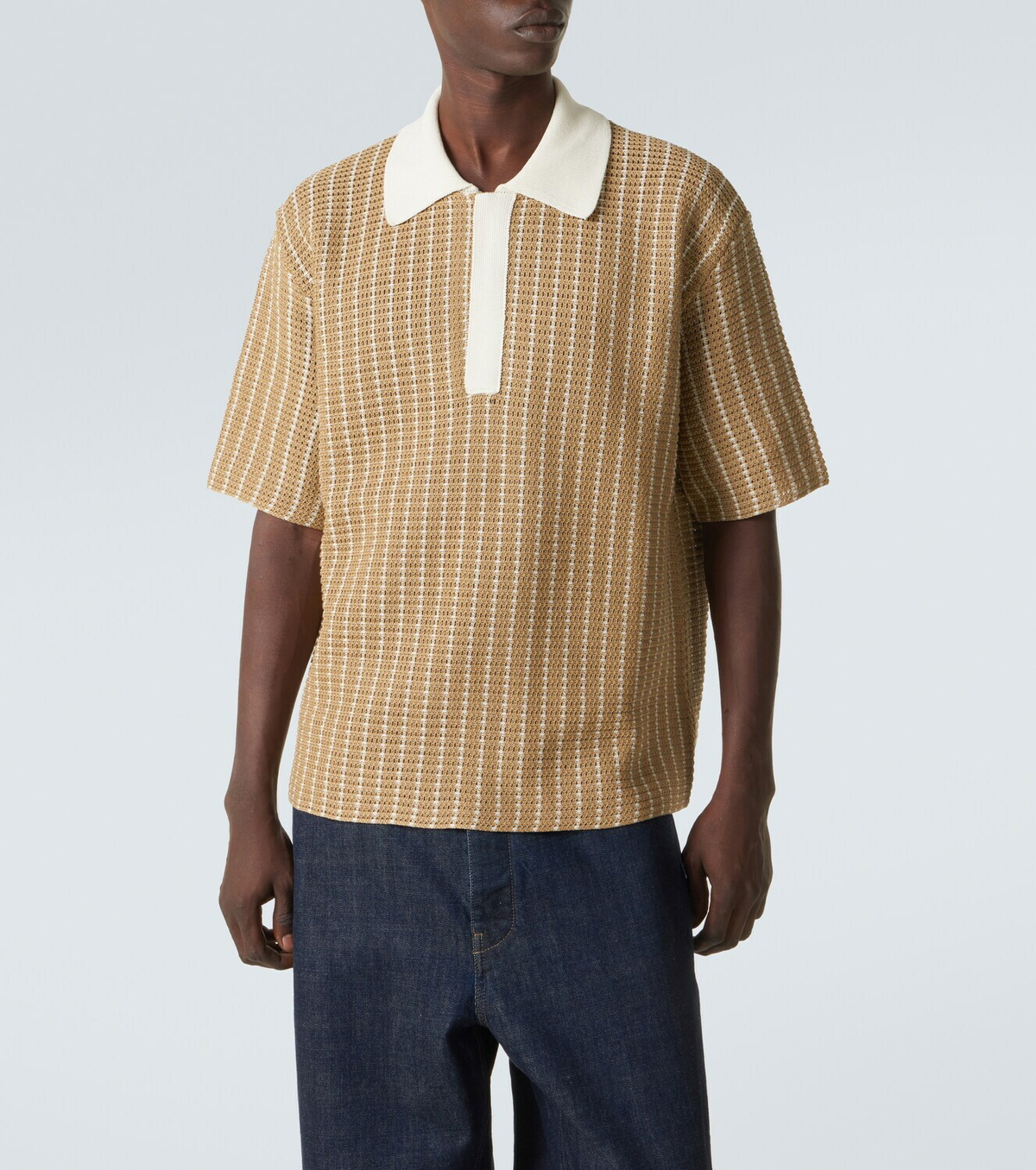 Jil Sander Knitted cotton polo shirt