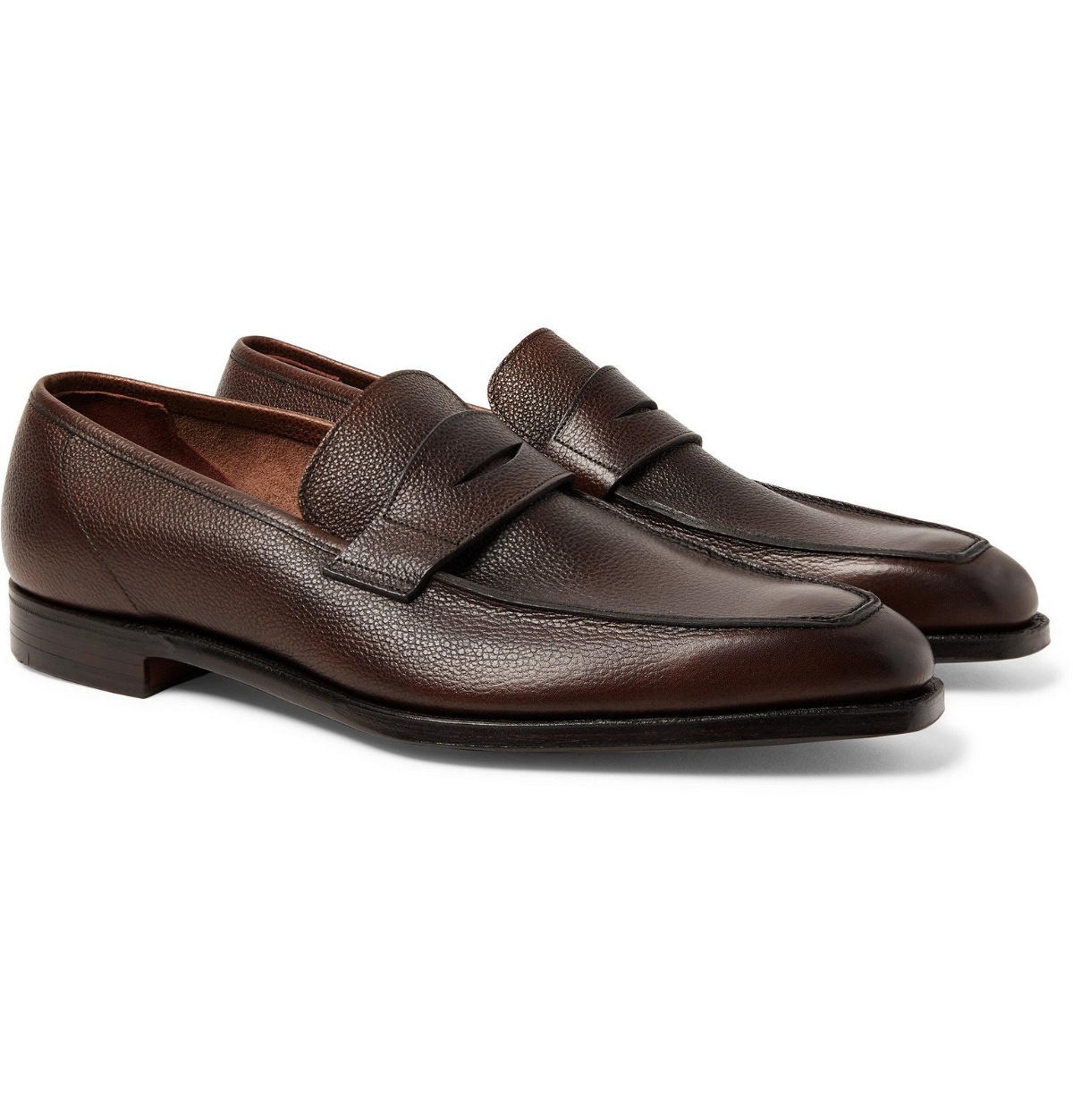 George Cleverley George Full-Grain Leather Penny Loafers Brown George  Cleverley