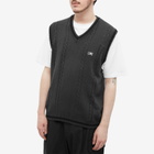 LMC Men's Arch Logo Cable Knit Vest in Black
