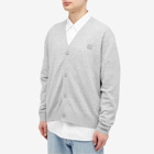 Acne Studios Men's Keve New Face Cardigan in Light Grey Melange