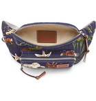 Loewe - Paula's Ibiza Printed Leather-Trimmed Canvas Belt Bag - Blue