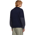 JW Anderson Navy Knit Logo Sweater