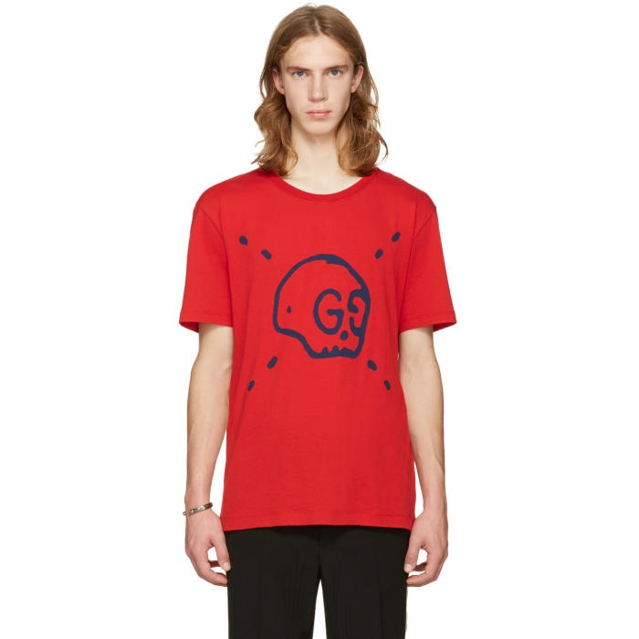 Photo: Gucci Red Gucci Ghost T-Shirt