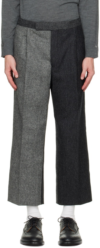 Photo: Thom Browne Gray Paneled Trousers