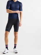 CAFE DU CYCLISTE - Micheline Mesh-Panelled Cycling Jersey - Blue - XS