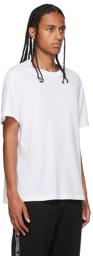 Moncler White Flocked Graphic T-Shirt