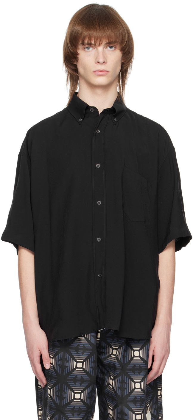 Emporio Armani Black Semi-Sheer Shirt