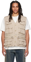 MASTERMIND WORLD Beige Multi-Pocket Vest