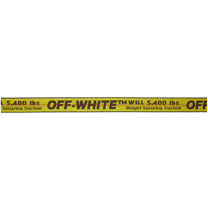 Off-White Yellow and Black Mini Industrial Belt Off-White