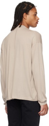 The Row Taupe Delsie Long Sleeve T-Shirt