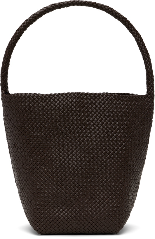 Photo: The Row Brown Medium Woven N/S Tote