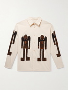 A Kind Of Guise - Hombrecito Appliquéd Cotton-Poplin Shirt - Neutrals