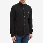 Polo Ralph Lauren Men's Slim Fit Button Down Pique Shirt in Polo Black