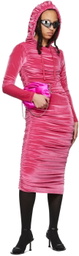Hood by Air Pink Ruched Mid-Length Dress