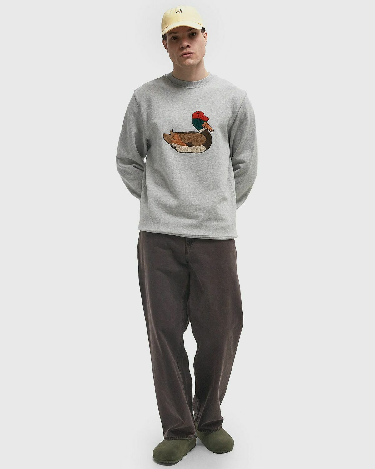 Edmmond Studios DUCK HUNT SWEATSHIRT Grey Men