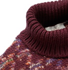 Altea - Jacquard-Knit Rollneck Sweater - Red